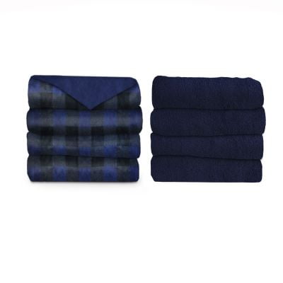 Blue Plaid Sunbeam Heated Electric Throw Blanket Fleece Extra Soft 50 in. X 60 in. Blue Plaid Sunbeam Heated Electric Throw Blanket Fleece Extra Soft 50 in. X 60 in.